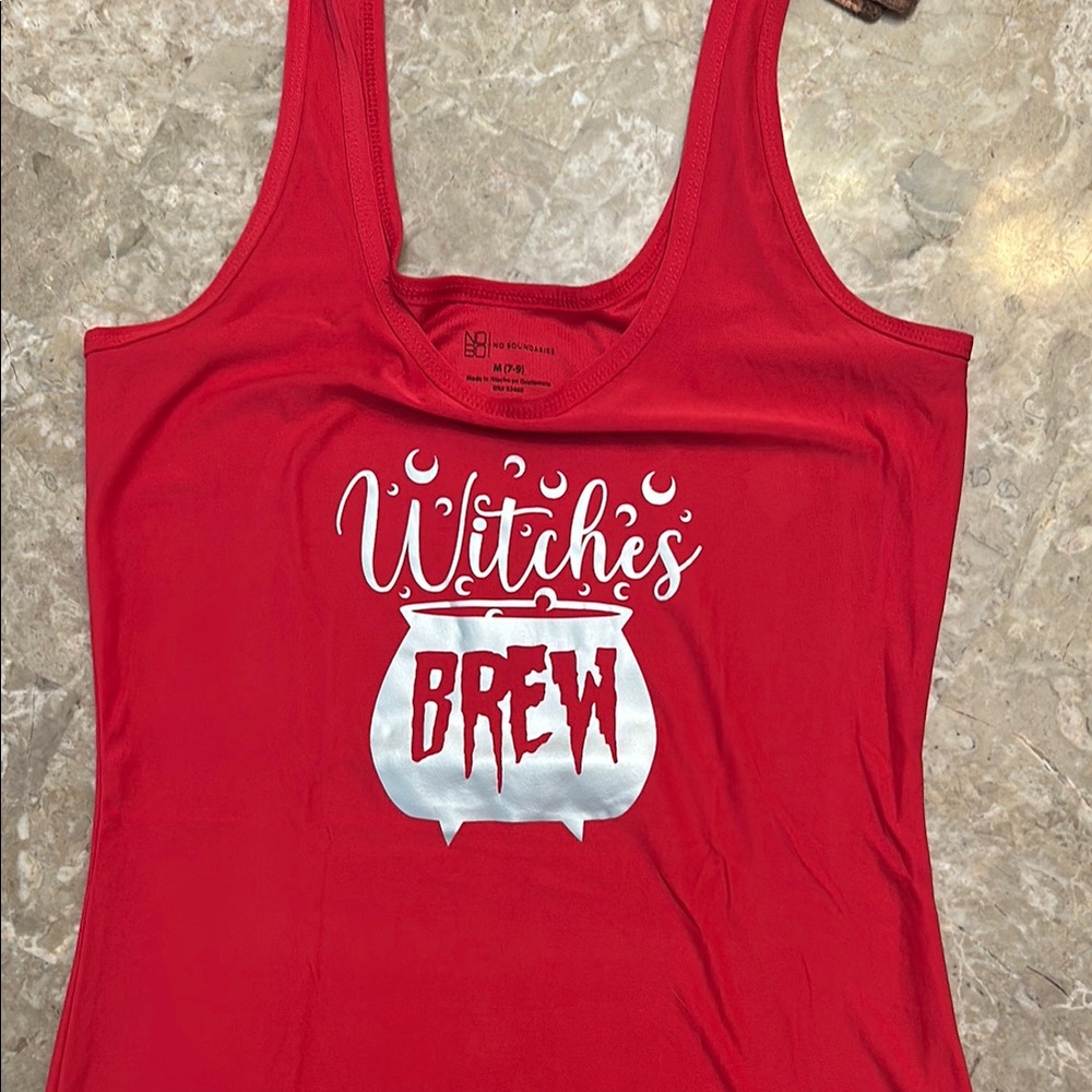 No Boundaries Red Sleeveless Tank Top